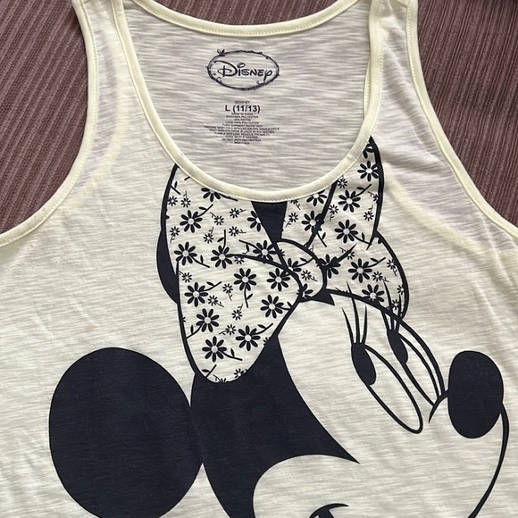 DISNEY SLEEVELESS BLOUSE NEON YELLOW SIZE L(11-13) - Picture 7 of 9